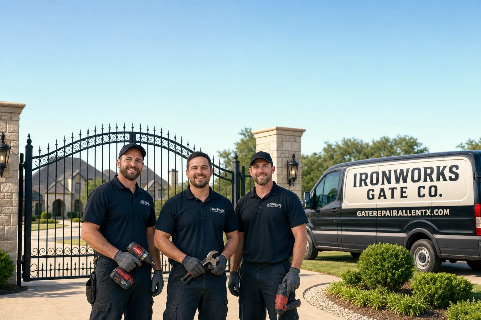 Ironworks Gate Co. gate repair team